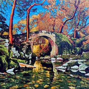 vibrant painting inspired by the serene beauty of the Yorkshire countryside by Cuban artist Leo Morey.